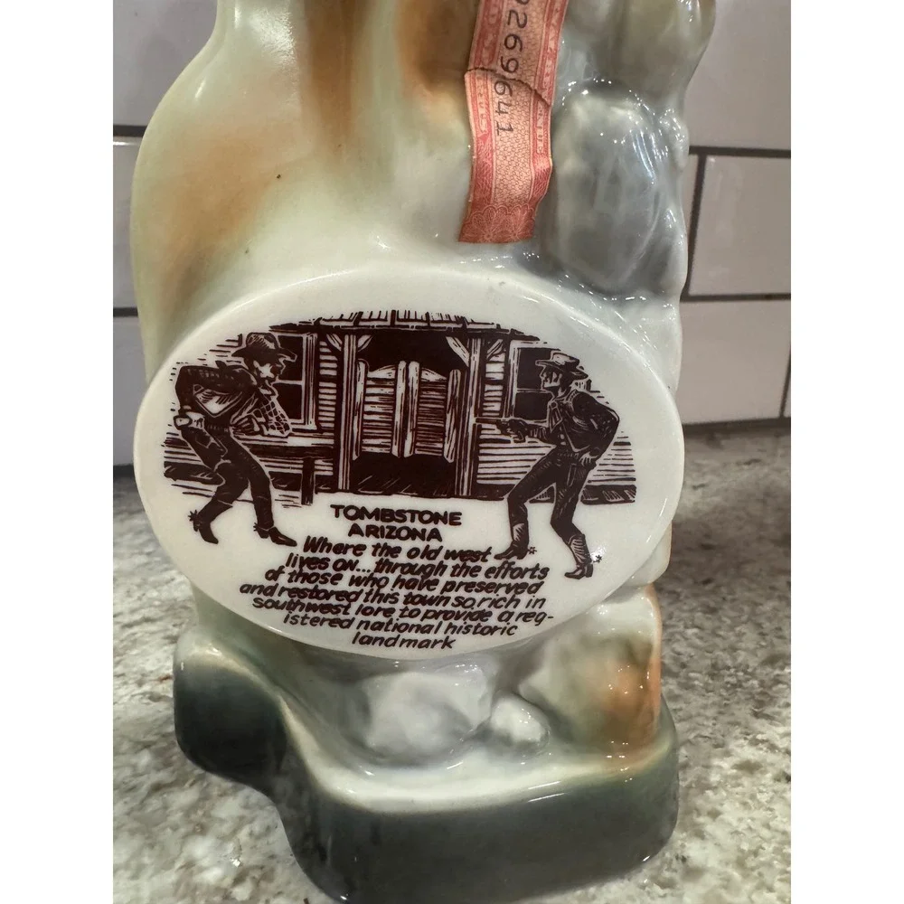 Vintage Jim Beam Tombstone Arizona Decanter Town Too Tough To Die Regal China